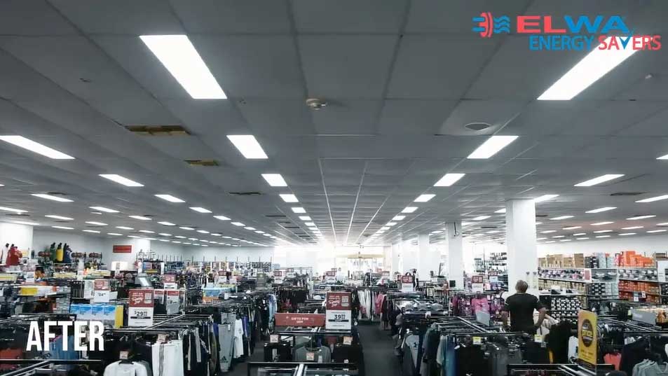 ELWA LED Lighting Upgrade for Rebel Sport